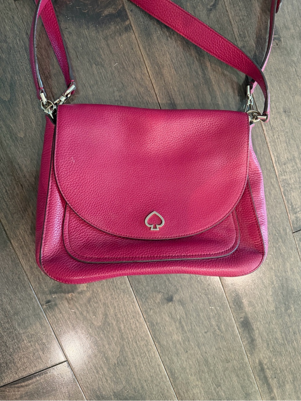 kate spade Hot Pink Pebbled Leather Crossbody Bag